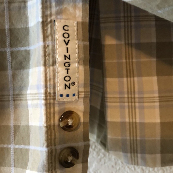 Men’s Covington 100% cotton size large 42–44 button-down shirt and front pocket - Picture 3 of 6